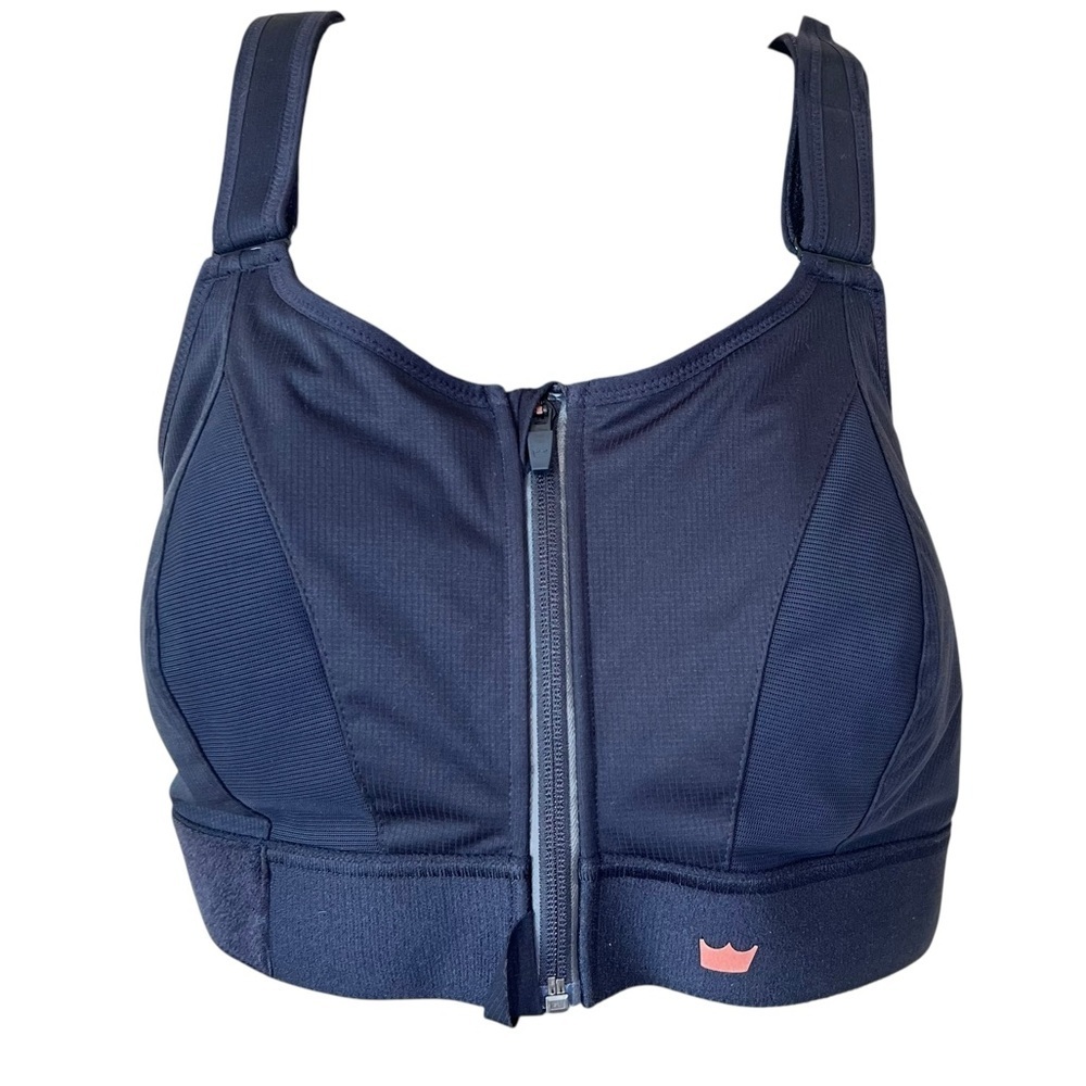 SHEFIT Ultimate Sports Bra 3 Luxe Black Adjustable High Impact Front Zip